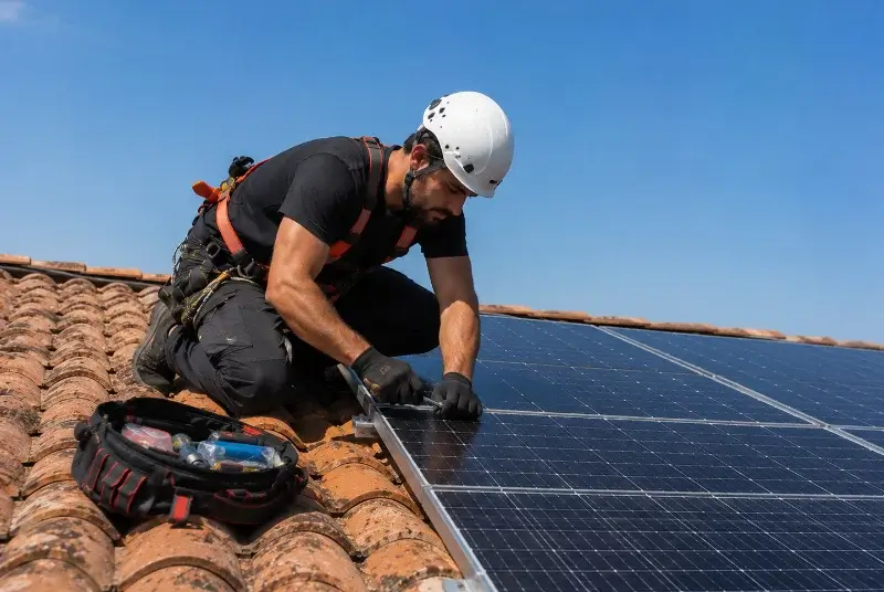 Maintenance et monitoring de panneaux solaires à Saint-Laurent-d'Onay